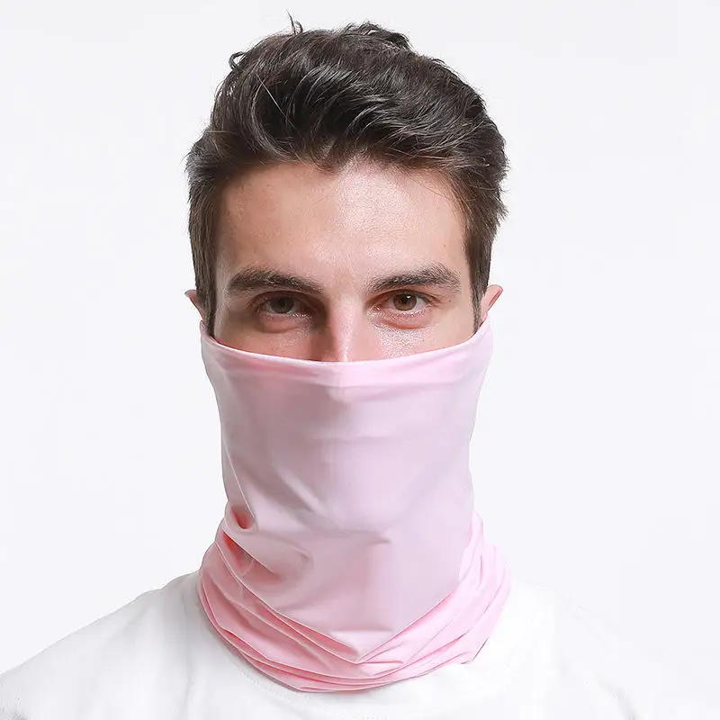 Заводская поставка уличный Новое поступление однотонный бесшовный волшебный платок ледяной шелк бандана нейлоновый нагрудник шарф на заказ