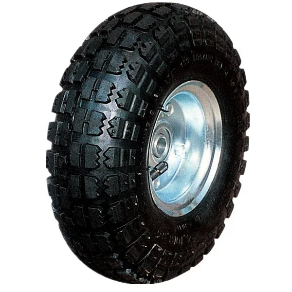 Heavy duty 10 inch pneumatic rubber wheels for garden cart 4.10/3.50-4