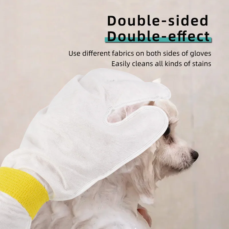 Dog Grooming Set Cat Pet Hair Grooming Glove With Dry Cleaning Waterless Deodorant Dog Shampoo