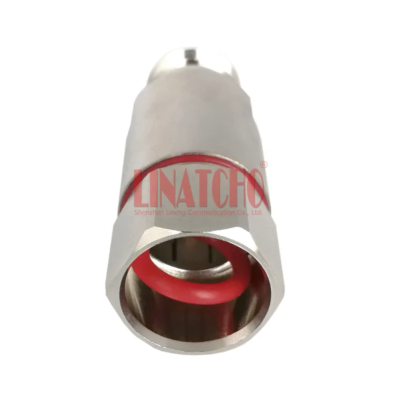 N Jack Female Connector Straight Clamp for 1/2 Inch Feeder Cable Corrugated Copper