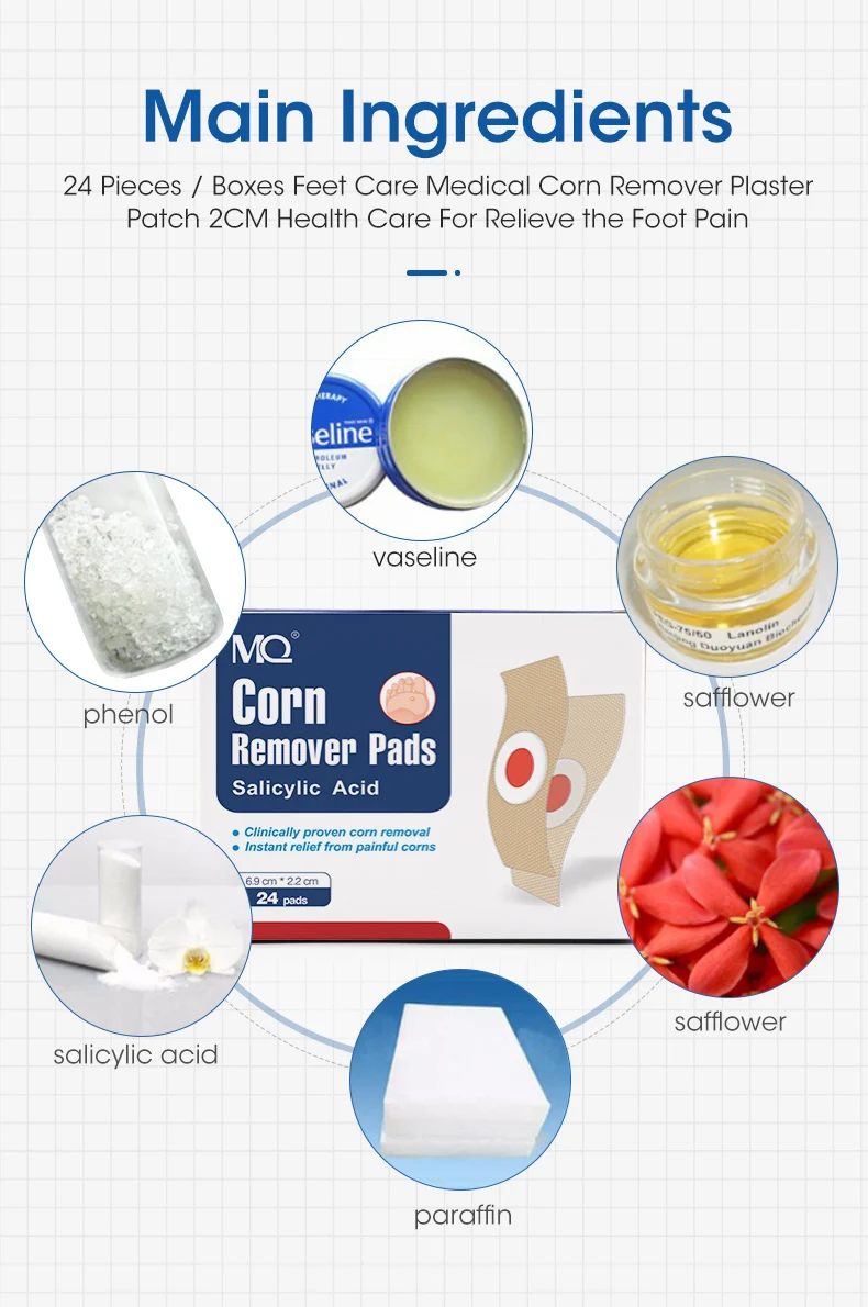 HOT SELL Cost- effective Chinese herbal hand and foot pain relief hansaplast non woven corn removal plaster oem odm
