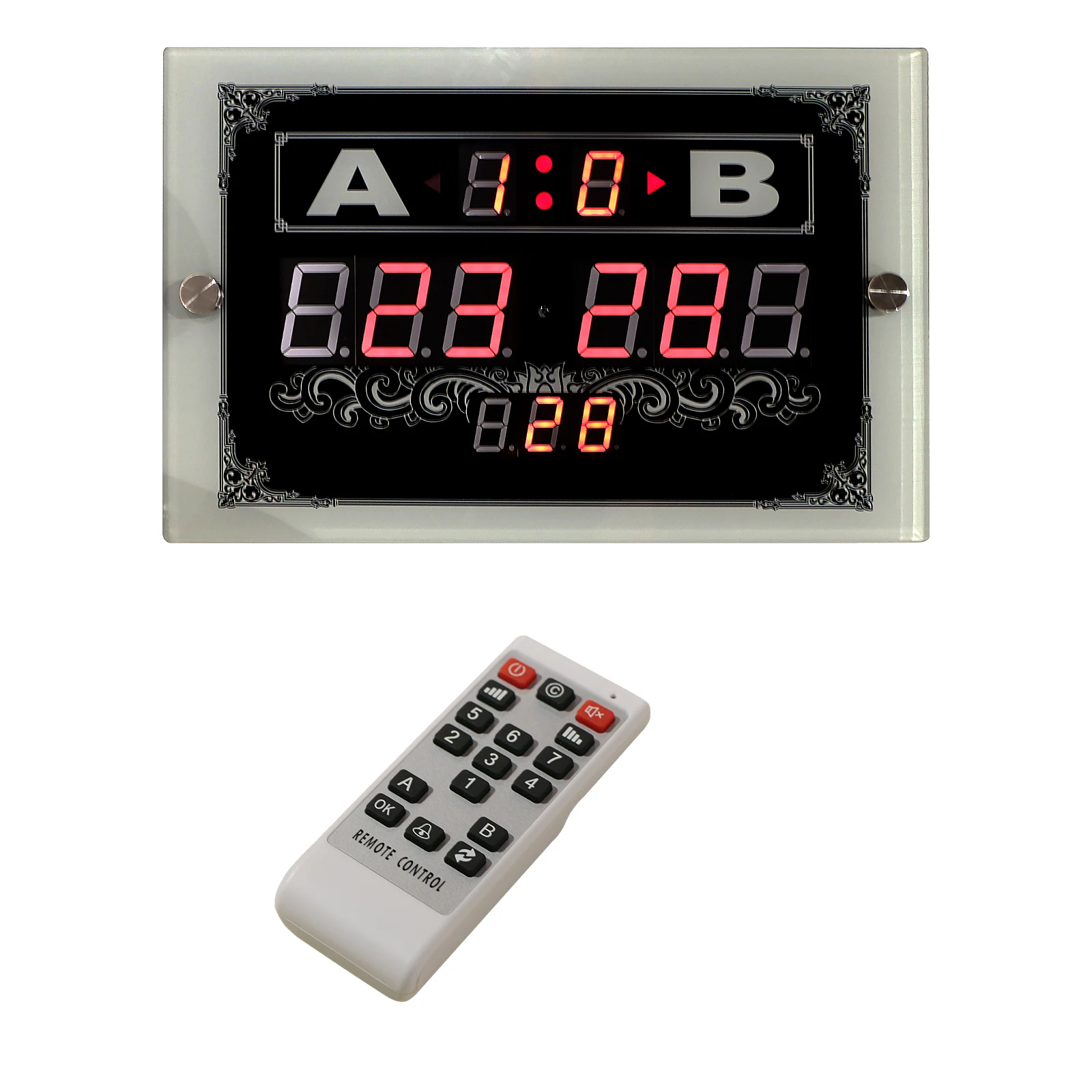 Portable Large LED British Snooker Digital Electronic Scoreboard for Billiards Games Score Display with Remote Control