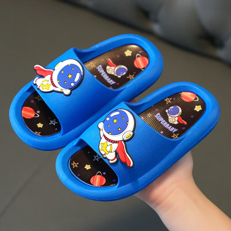 Outdoor Boys Beach Casual Comfort Slippers Summer Lovely Cartoon Children Slippers Sandals indoor Soft Bottom Flats Slippers