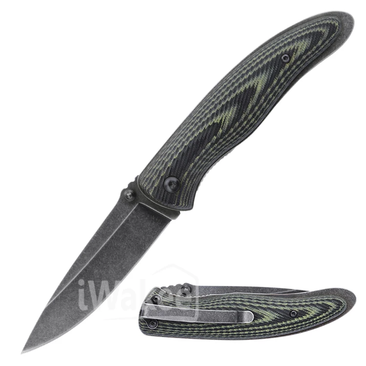 Yangjiang Professional Knife Man Gift Green G10 Folding Pocket Survival Knife