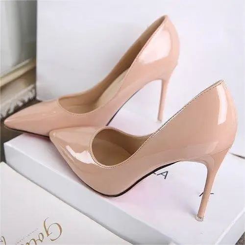 Pump heels for women office shoes for women lady wholesale women heels and pump pointed leather pump heels