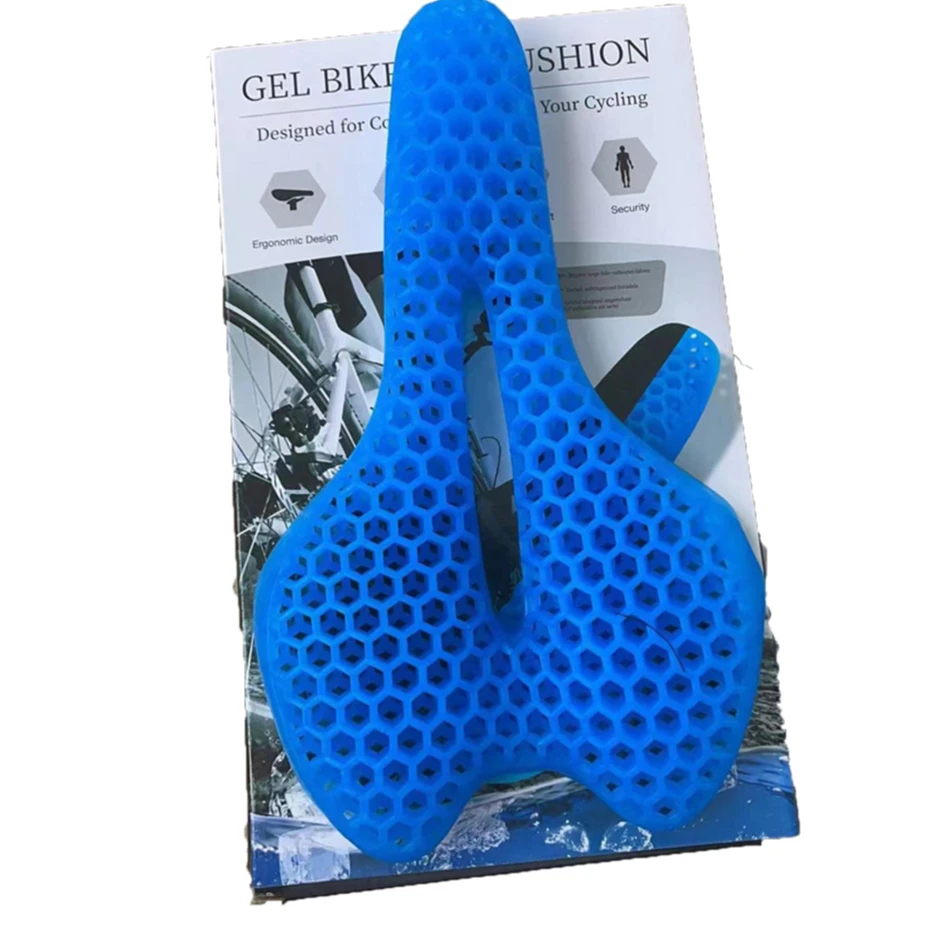 Breathable Comfort  Soft Customized 3D Gel Bike Seat Cushion Cover For Mountain Bike