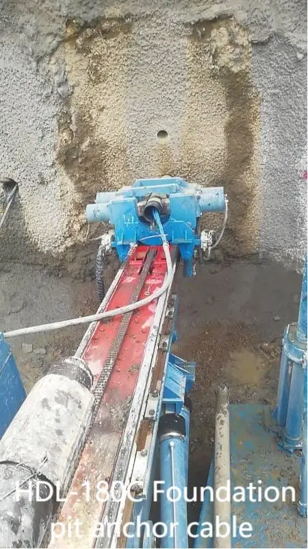 HDL-180C soil nailing wall DTH hammer impact drill by water environmental protection hydraulic anchor machine