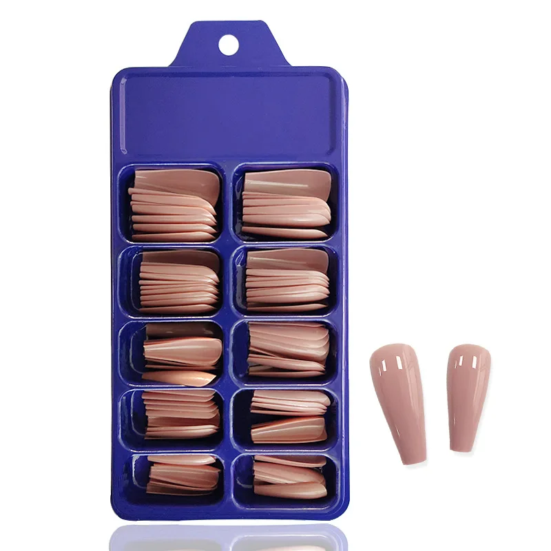 
gel manicure tips 100pcs set package bulk nail bright matte frosted whole sale supplier nail polish color set nail products 