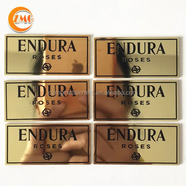 high performance company logo design blank etched engraving metal name tag