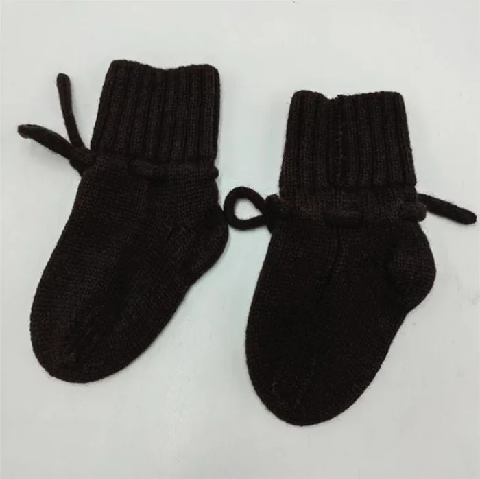 SZ373 Cute Newborn Baby Shoes Indoor Slippers Newborn Wool Socks Handmade Shoes Deep Knitted Crochet Baby Booties