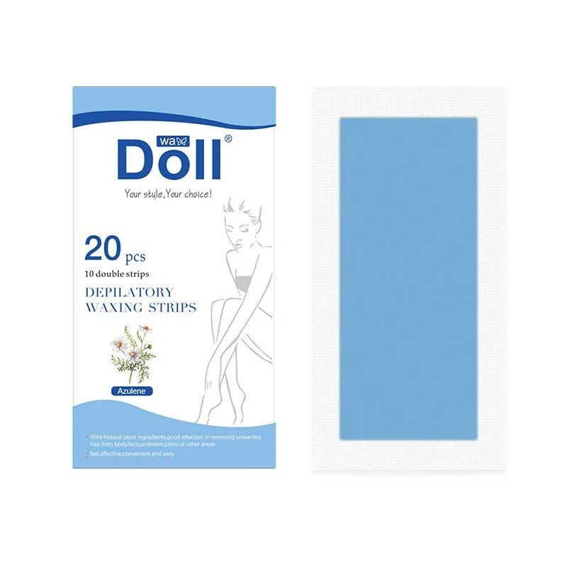 Dropshiping Private label New Hair Removal cold Wax Strips ready use convenient travel package Depilatory Wax Strips