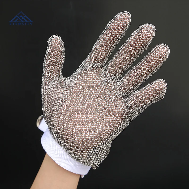 Level 10 Protective Hand 316 Wire Metal Safety Chain mail Anti Cut Resistant Stainless Steel gloves For Butcher