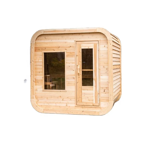 6 Person Outdoor Sauna Wood Cabin Wood Sauna And Dry Steam Infrared Sauna House for Sale