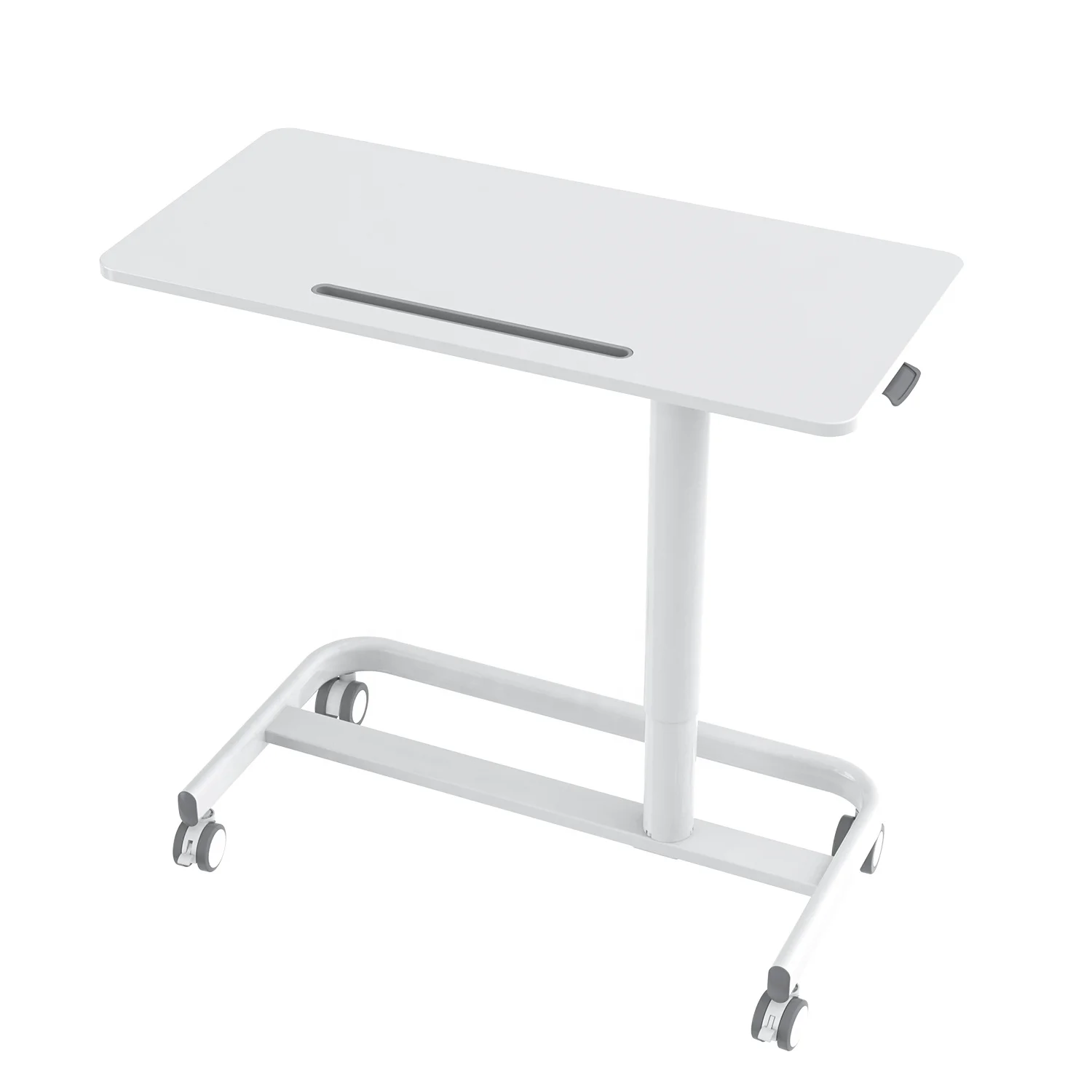 V-mounts Ergonomic Manual Adjustable Standing Desk for Laptops for Living Room Dining School Use with Lockable Wheels