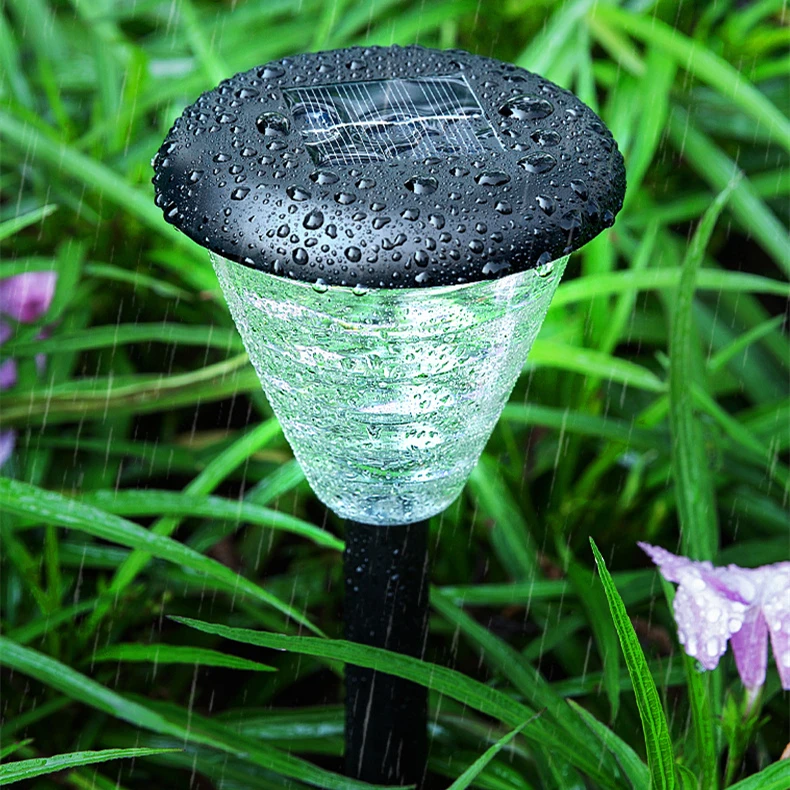 Multicolor IP65 Waterproof Solar Powered RGB LED Garden Patio Courtyard Lamp Lights