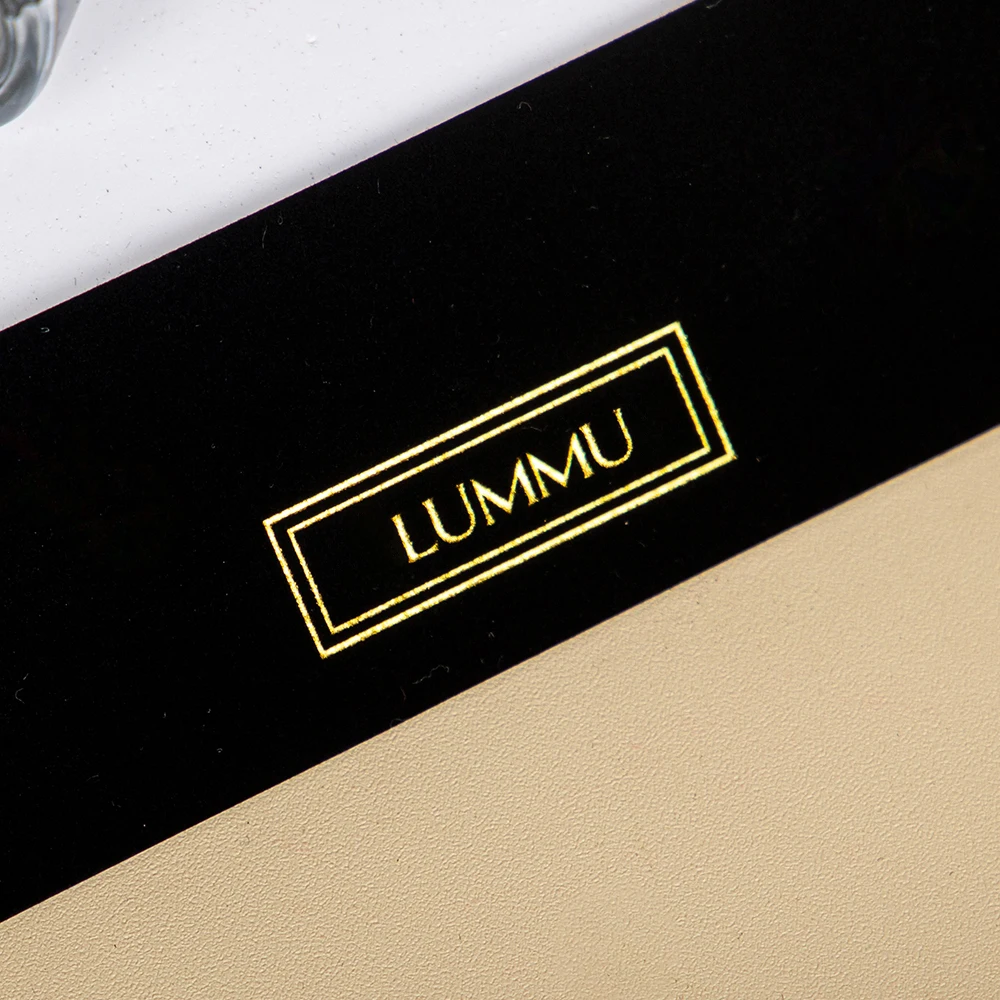 Fast Shipping Hot Stamping Gold Printing Velvet Fabric Black Flocking Adhesive Labels Sticker