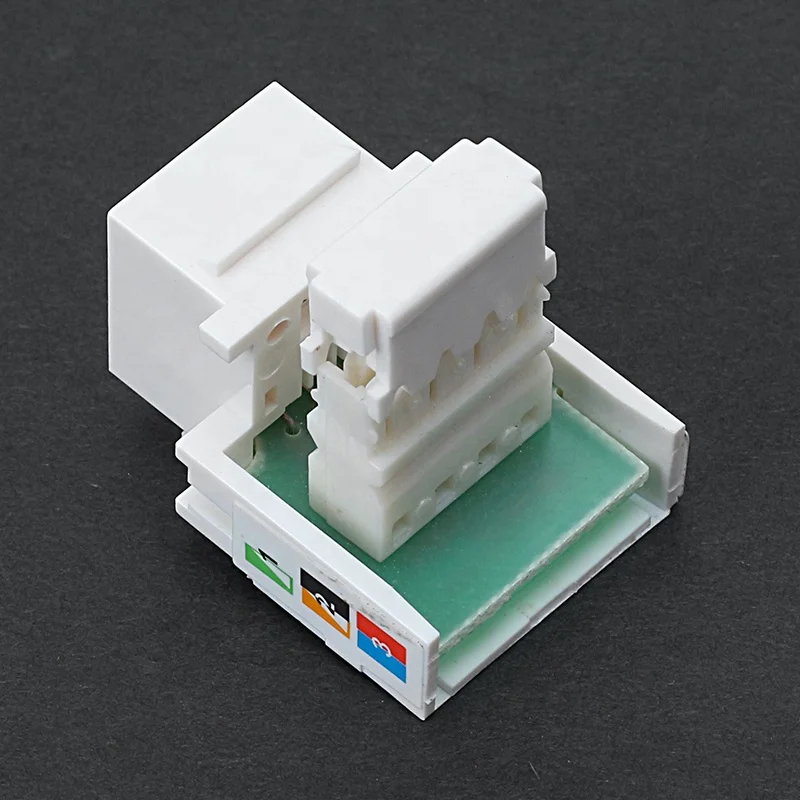 CAT3 UTP RJ11 6P4C Telephone Keystone Jack