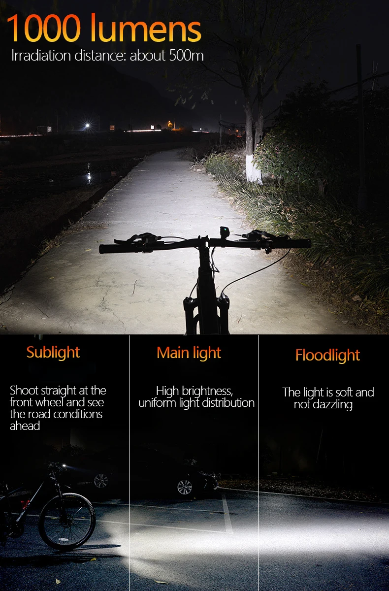 Helius Outdoor IP65 Waterproof 4 modes Battery USB Charging Smart Sensor Bike Light Headlight Combo Set Lamp Led Bicycle Light