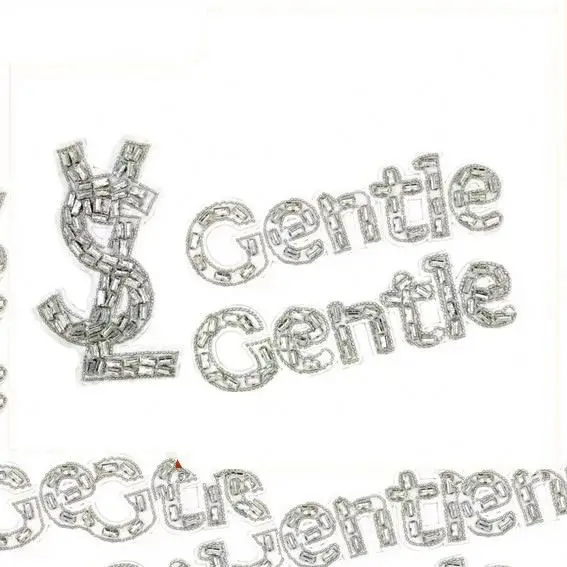 New handmade bead letter large patch Europe the United States hip hop clothing shoes hats decorative diy accessories wholesale