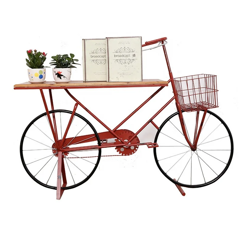 creative display rack flower stand bar shop window floor decoration rack Bicycle Table Decoration