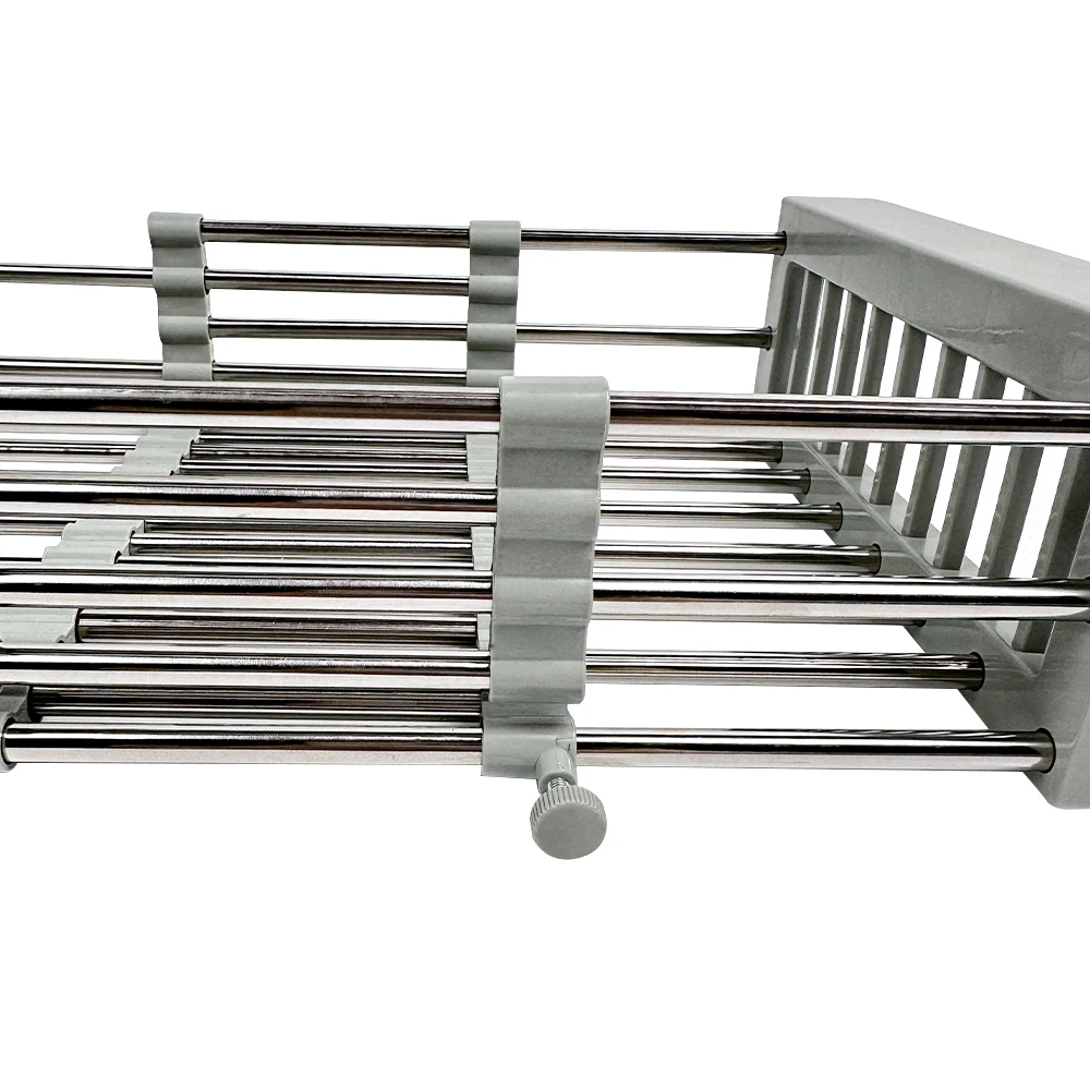 Hot Sale Vegetables Fruits Cleaning Steel Foldable Kitchen Accessories Tools Sink Adjustable Telescopic Portable Drain Basket