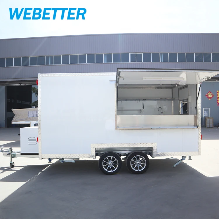 WEBETTER Customized Food Trailer With Equipments Street Cotton Candy Food Truck Hamburger Vintage Concession Food Trailer