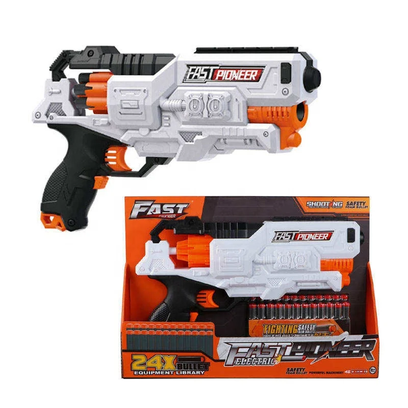 sells well Electric Toy Guns Children Eva Foam Bullet B/O Soft Bullet Gun Weapon Model Gun Toy