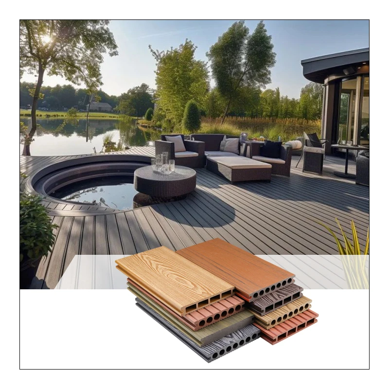 Durable & Non-Slip Outdoor Co-Extrusion WPC Decking Composite Swimming Pool Flooring