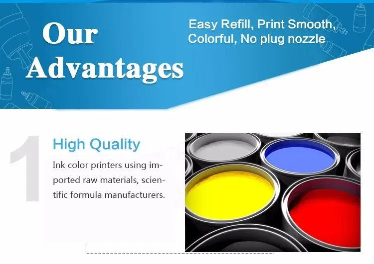 High quality vivid uv dye ink for Canon G series printer GI-890/790/690/590/490/390/290/190