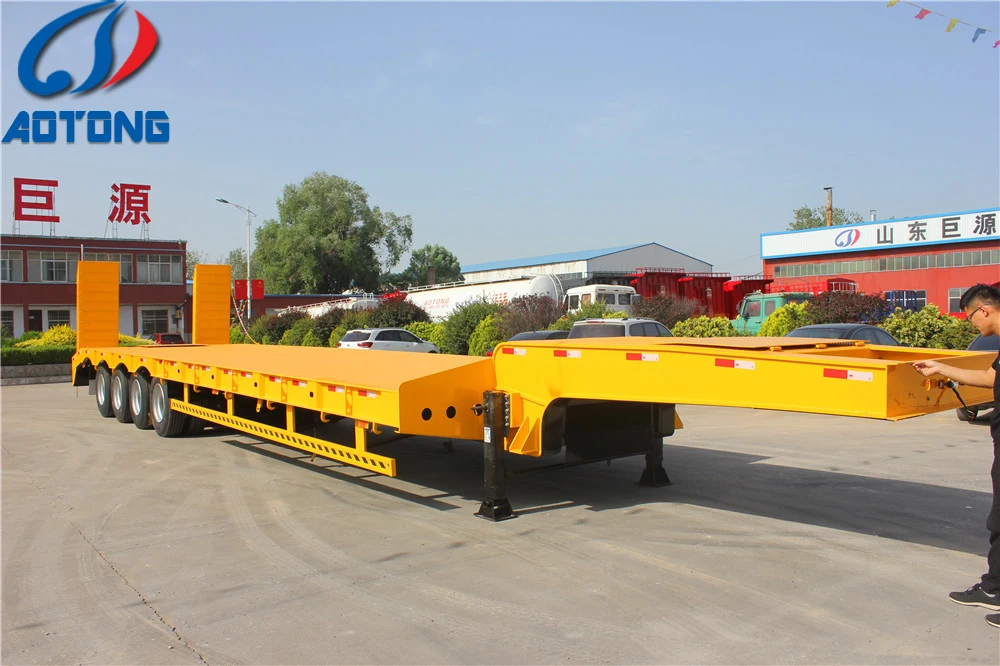 Heavy Duty Utility 48ft 53ft Step Deck Trailer Low Loader Trailer / Gooseneck Drop Deck Lowboy Truck Trailers