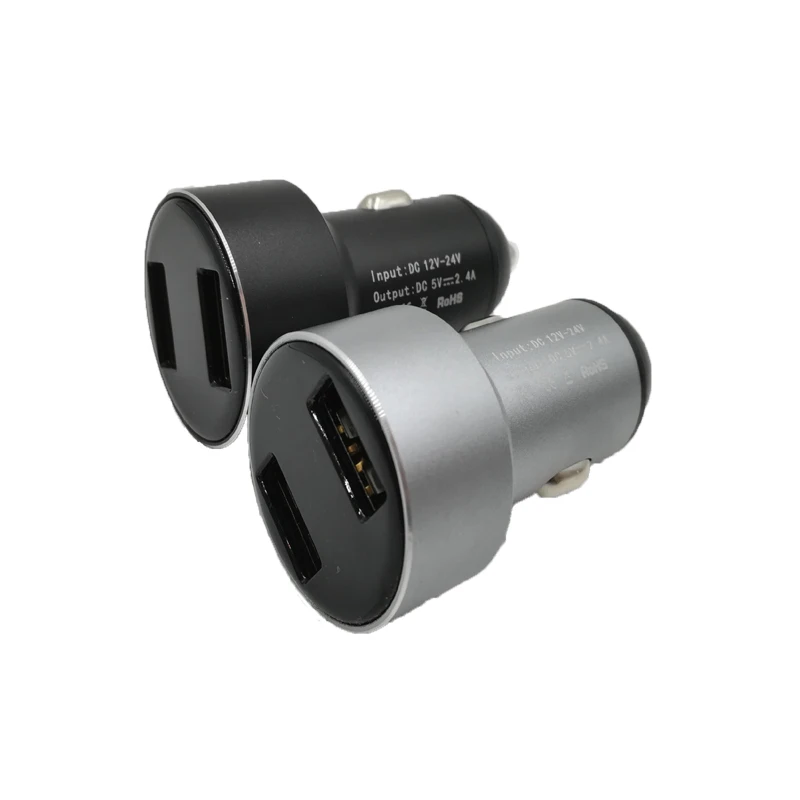 2.4A Dual USB car charger 2 port Cigarette Lighter Adapter Charger USB Power LED Car Charger For All Smart Phones