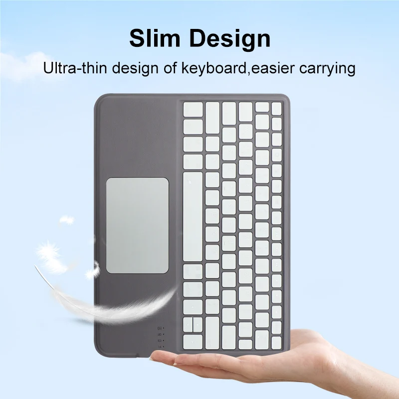 YiLing 2023 New Designed universal keyboard For iPad Pro iPad Air 2021 gray colour Wireless Keyboard