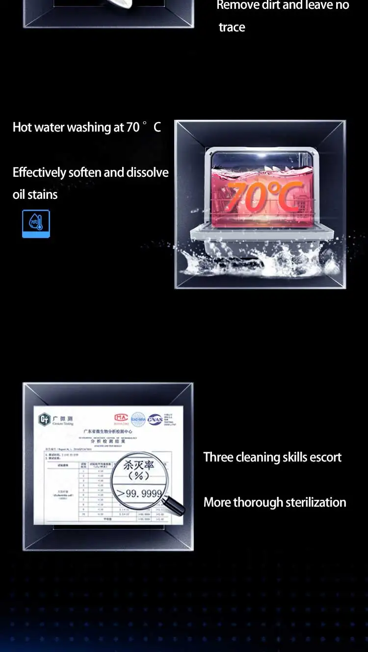 Household dishwasher automatic Mini bench type sterilizing and drying kitchen appliances