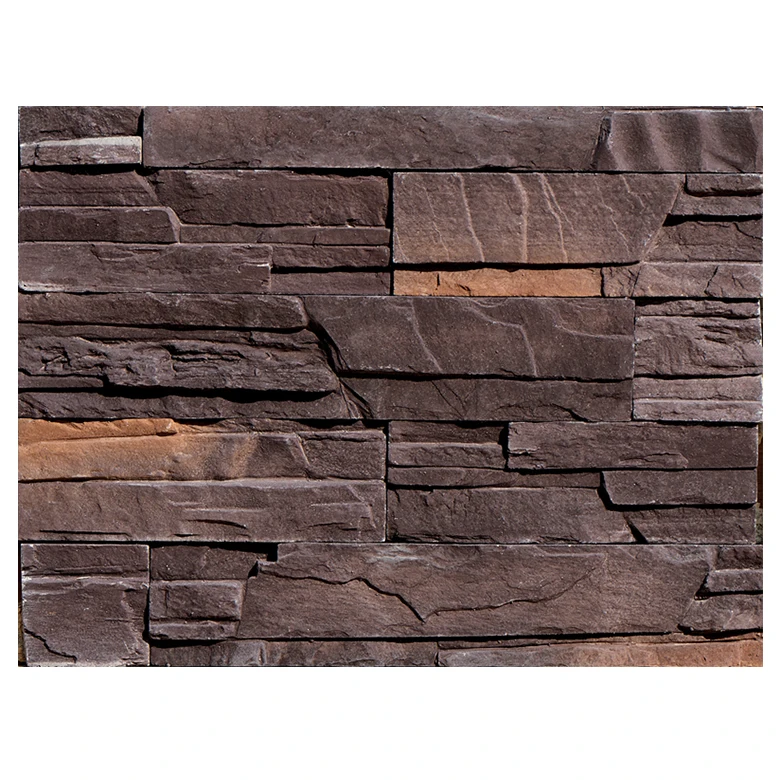 Natural slate stone veneer looking stacked artificial concrete stone panel eco friendly faux stone
