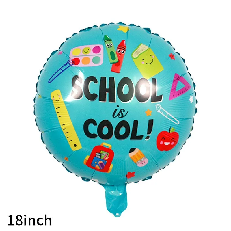 new design school season balloon School Bag Pencil Bus Children Back to School Theme Party Balloon