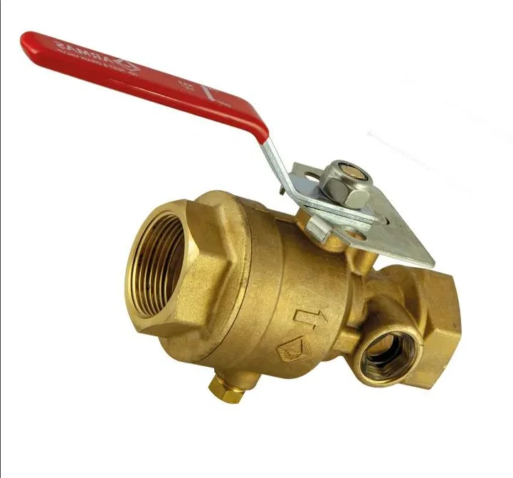 Female NPT Groove Cast Brass ASTM C85700 Thread BS21 ANSI B1.20.1 Groove to ANSI AWWA C60611UL FM Test and Drain Valve 175 PSI