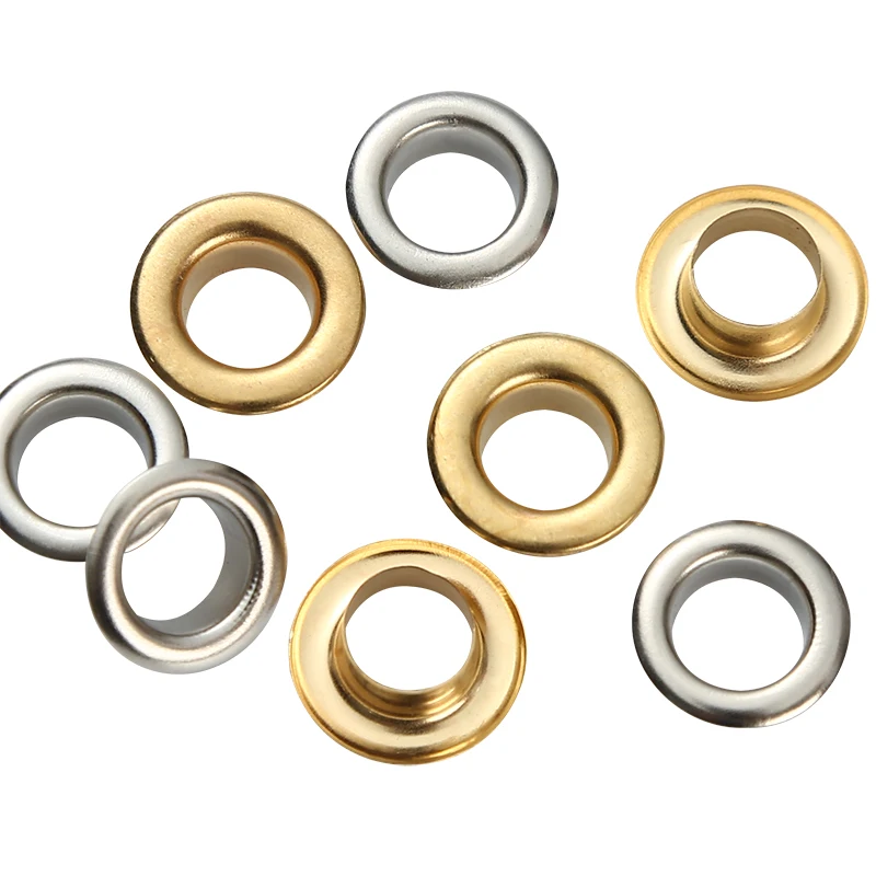 
1.6-50mm wholesale brass eyelet mass stock and specs grommet metal eyelets for boots garment belt shoes curtain and hats eyelets 