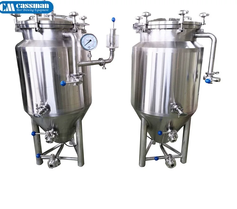 Stainless steel fermentor 2 bbl jacket tank conical beer fermenter