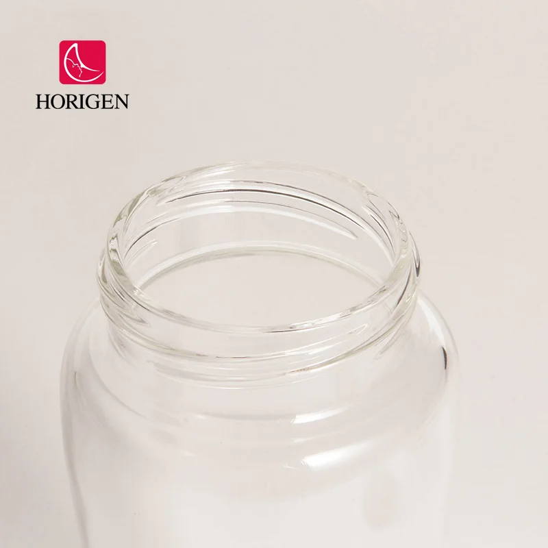 factory Customized BPA free High quality Borosilicate Glass Baby Feeding Bottles Food Grade baby milk bottle