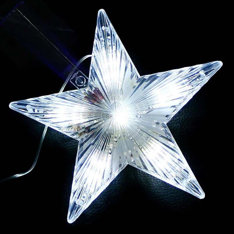 LED lights for  five-pointed star Christmas Tree Top Lamp Star Dynamic Color Changing Effect Fairy Pentagram