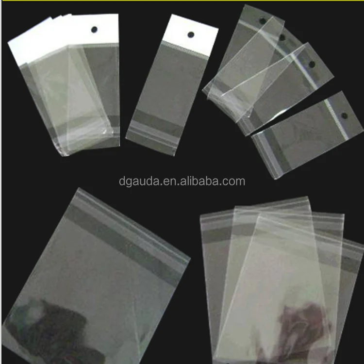 T shirts or cellphone  packaging  self  adhesive clear opp plastic bags