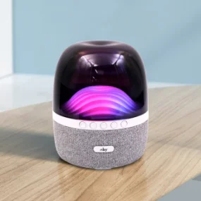 Hot Sale Factory OEM HiFi Wireless Mini Amplifier Speaker Portable Roll 3D Sound Subwoofer RGB LED Light Speaker With FM Radio