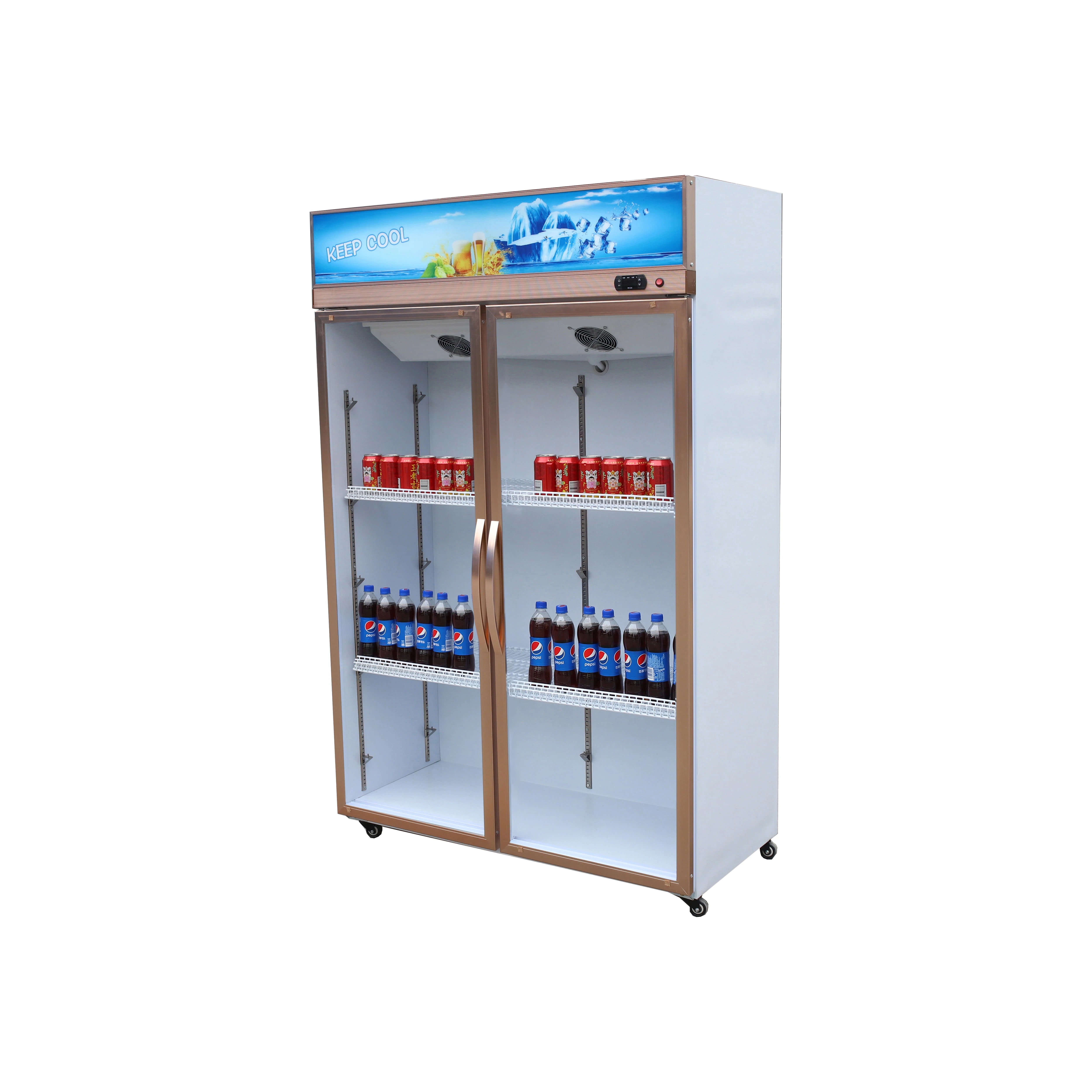 High quality drink freezer beverage refrigerator cooler fridge glass door of single/double/three
