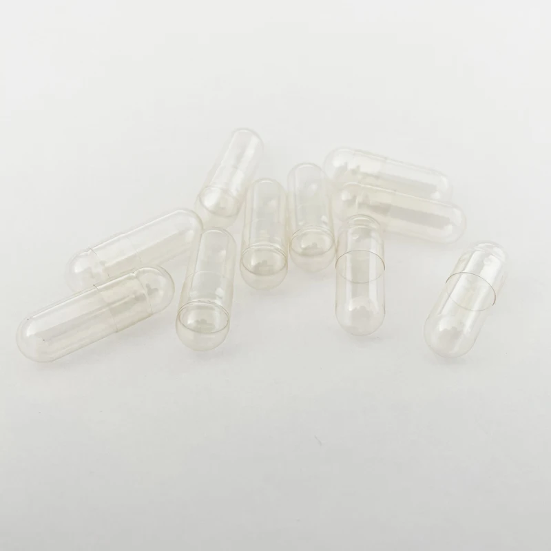Factory price clear hollow capsules size 00 0 custom Halal veggie empty capsules
