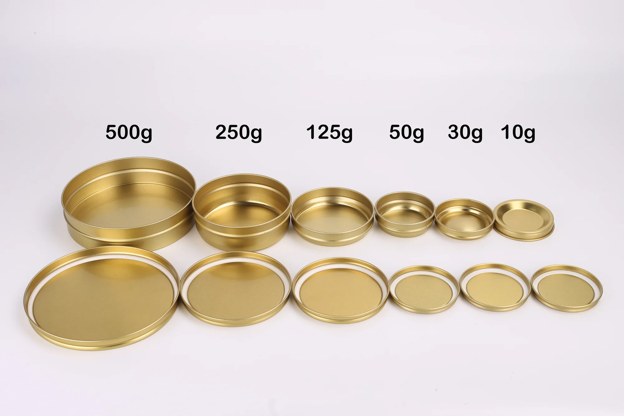500g gold black blue silver white Food-grade tinplate caviar tin box wholesale manufacturer for premium caviar metal packaging