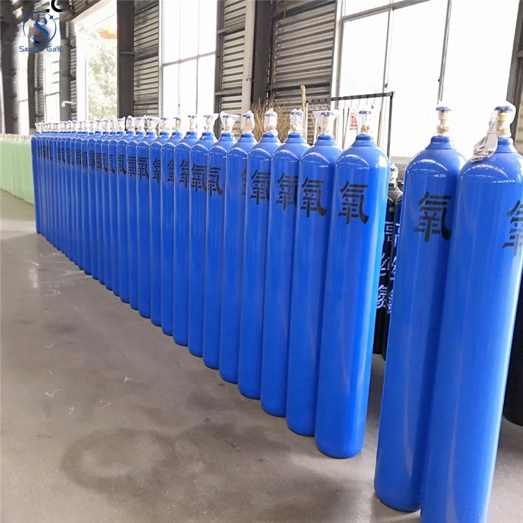 10M3 50L Oxygen/Nitrogen/Argon/CO2 /Acetylene High Pressure Seamless Steel Gas Cylinder