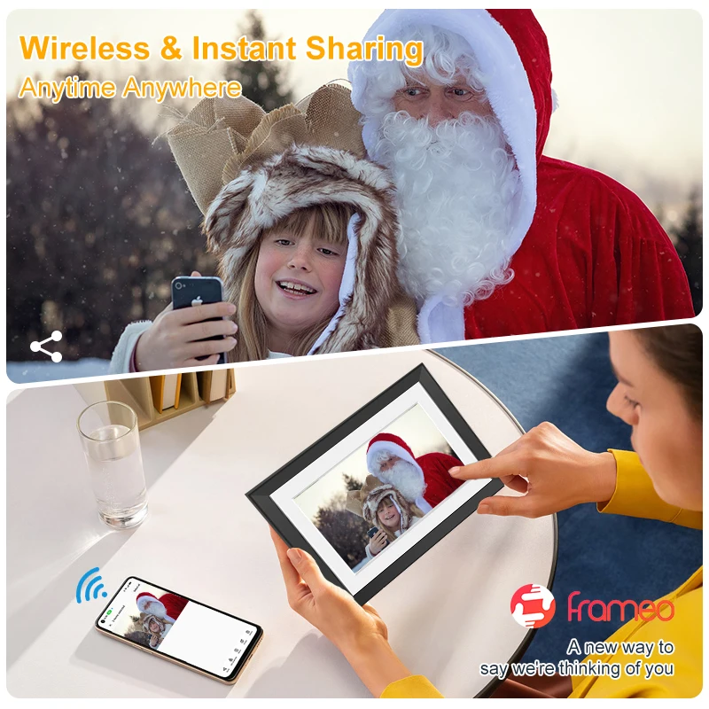 10.1 Inch Smart WiFi Digital Photo Frame 1280x800 IPS Touch Screen Built in 16GB Memory Frameo Digital Picture Frame