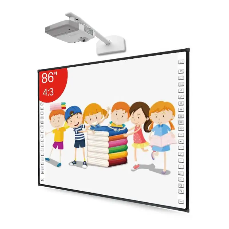 best price portable smart board school teaching interact equipment electronic whiteboard with projector