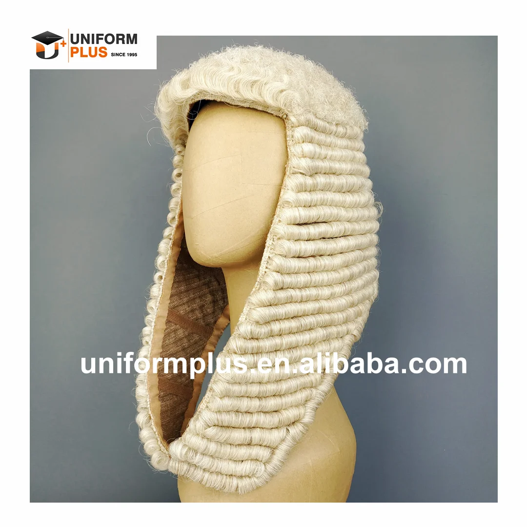 Handmade Classic Traditional British Horse Hair Court  Lawyer Barrister Judicial Judge Full Bottomed Wigs