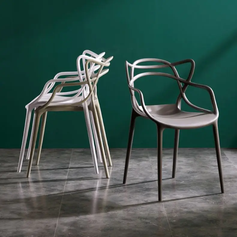 Wholesale Dining Room Furniture high quality Garden chairs household minimalist style cat ear plastic chairs